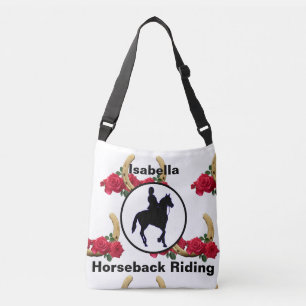 Ajustable Équitation Cheval Chaussure Fleur Crossbody Sac