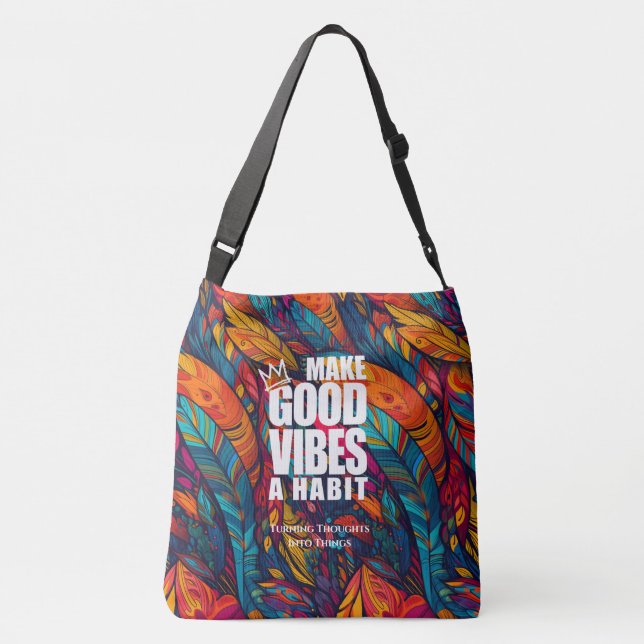 AJUSTABLE FAITES DE GOOD VIBES UN HABIT | SAC FOURRE-TOUT (Dos)