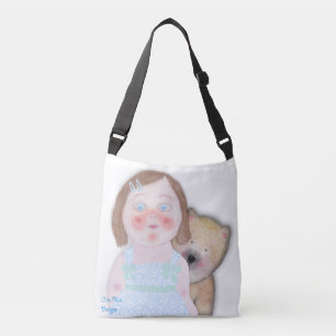 Ajustable Fille avec ours Sac Bandoulière Tout-Imprimé