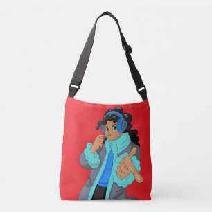 Ajustable Fille mignonne portant un sac à main avec casque a