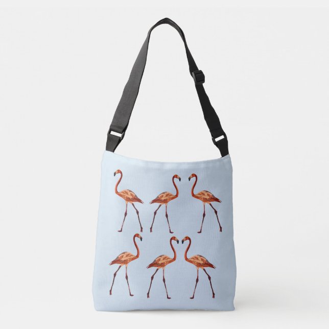 Ajustable Flamants roses roses - Sac Tout-Sur-Impression Per (Devant)