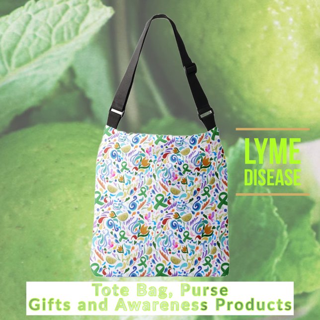 Ajustable Fourre-tout Sac Crossbody Maladie de Lyme Cadeaux  (Tote Bag Purse | Lyme Disease Gifts and Awareness Products #lyme #lymedisease)