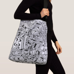 Ajustable Grand sac de griffonnages tirés par la main