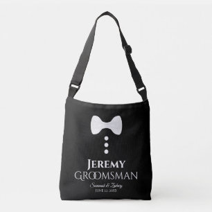 Ajustable Groomsman White Cravate Mariage sac à bagages