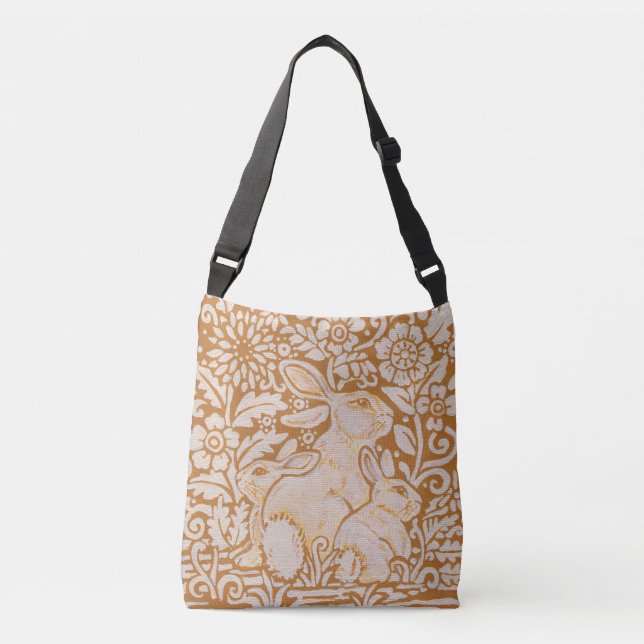Ajustable Harvest Gold Rabbit Famille Designer Sac fourre-to (Devant)