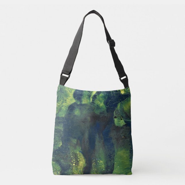 Ajustable Jaded Lover 1 Deep Green Sac fourre-tout Abstrait (Devant)