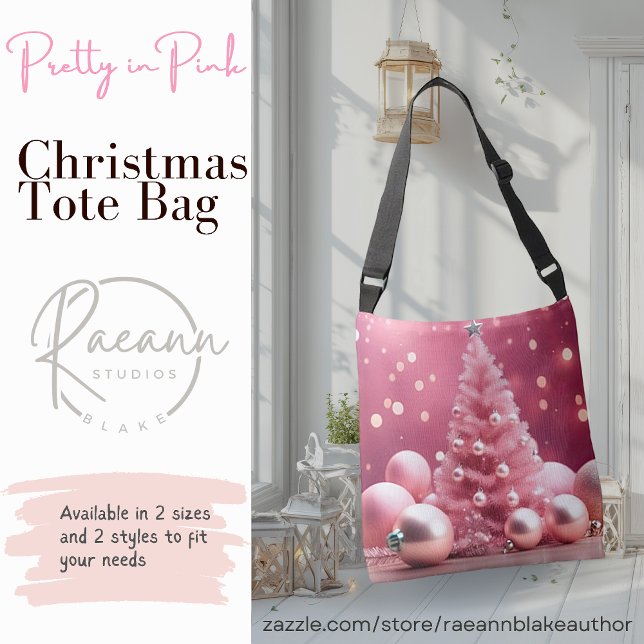 Ajustable Joli Sac fourre-tout de conception de Noël rose (Créateur téléchargé)