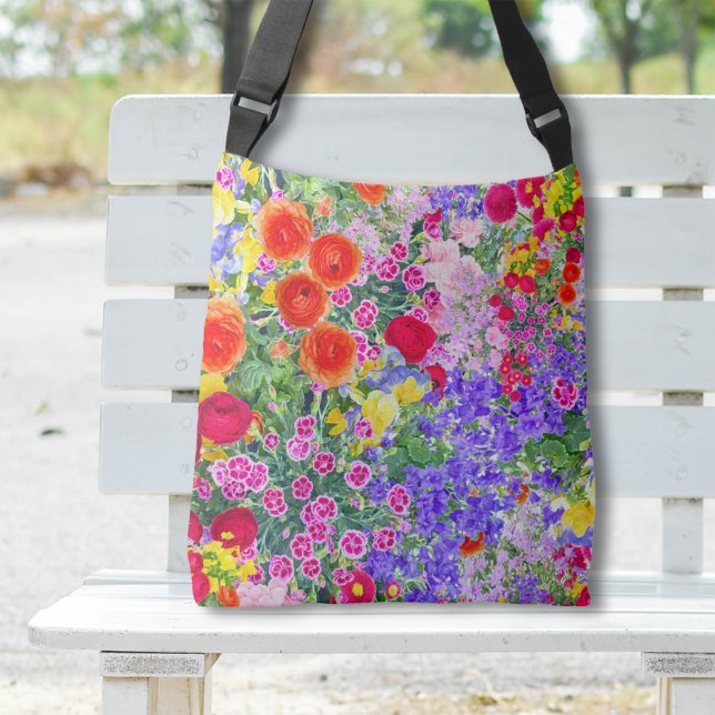 Ajustable Joli sac fourre-tout fleuri printemps été boho col (Créateur téléchargé)