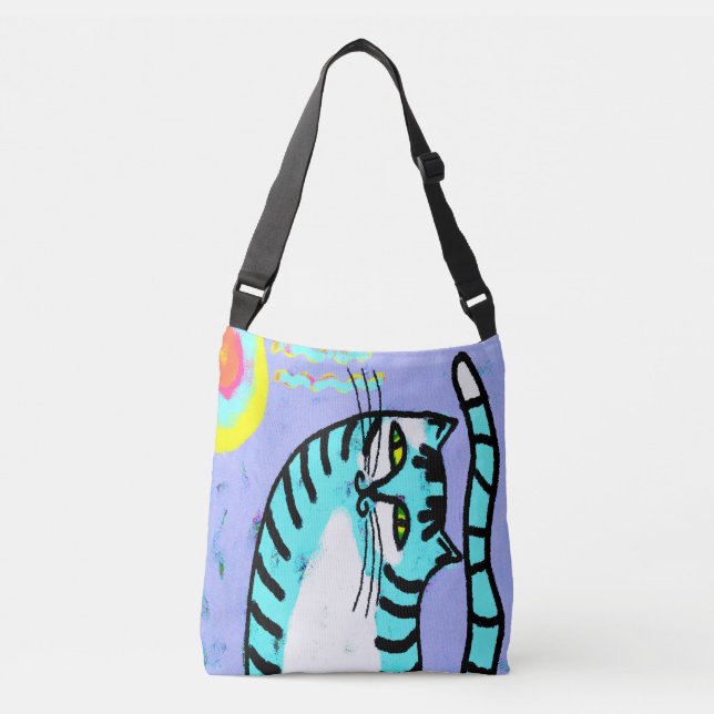 Ajustable Kitty dans le Sac fourre-tout d'art Abstrait Sunsh (Devant)