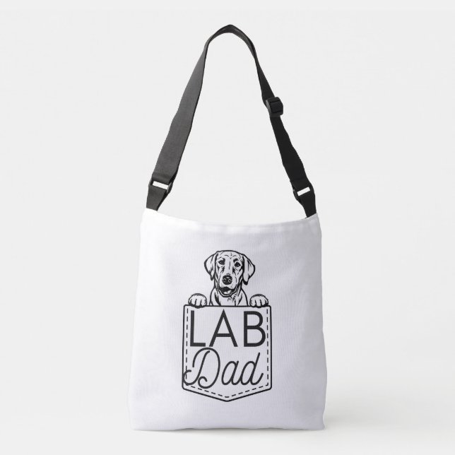 Ajustable "Lab Papa" Sac fourre-tout transversal Peek-a-Boo (Devant)
