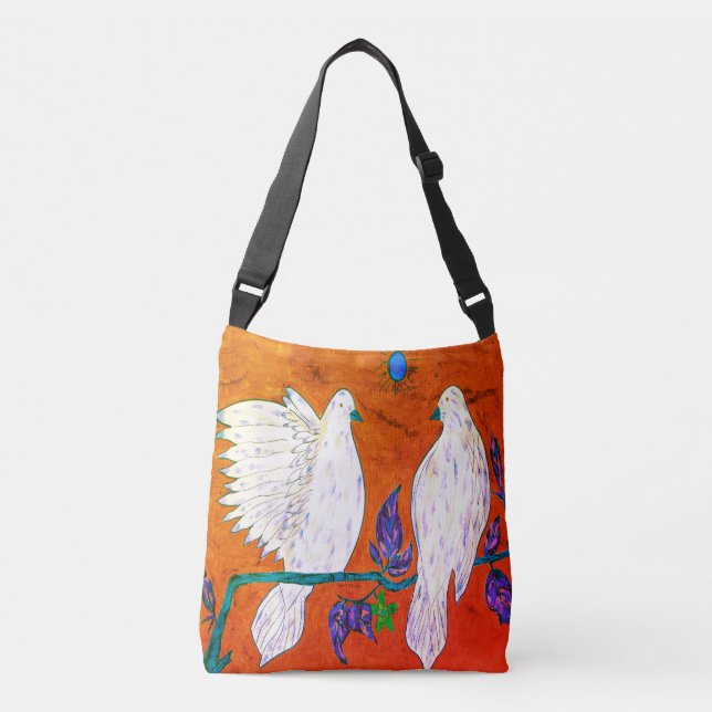 Ajustable Le sac de croisé de l'amour de la colombe (Devant)