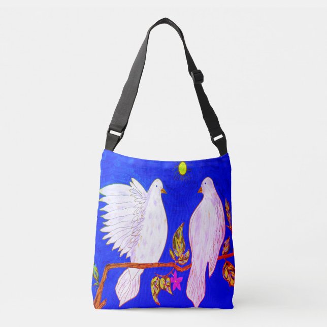 Ajustable Le sac de croisé de l'amour de la colombe (Devant)