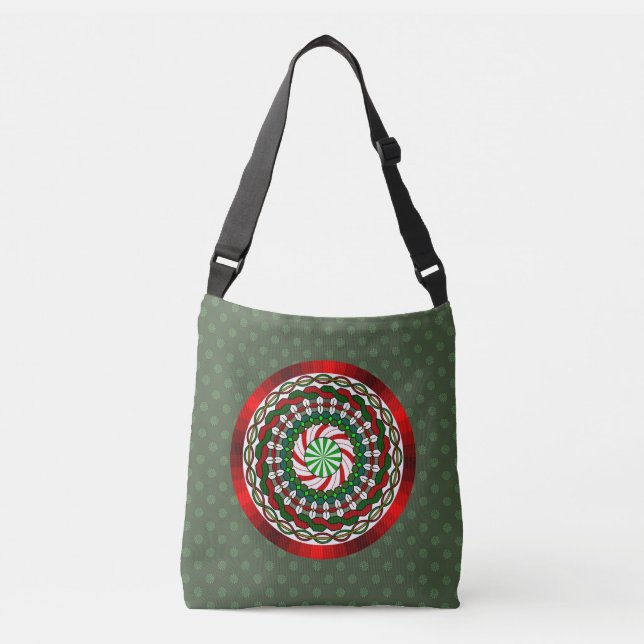 Ajustable Le sac tout-imprimé des couleurs de Noël (Devant)