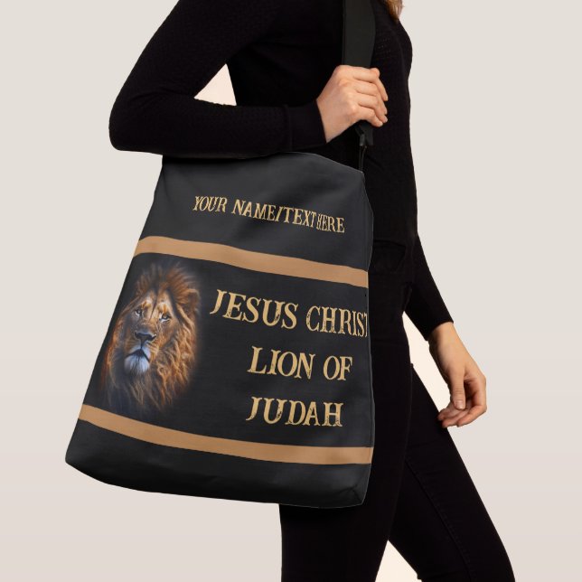 Ajustable Les Deux Côtés Sac Imprimé Jésus Christ Lion De Ju (De près)
