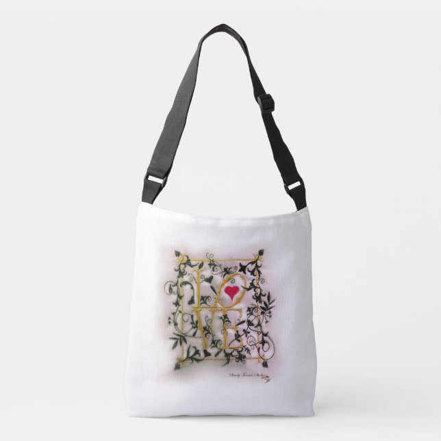 Ajustable Les vignes du sac de Crossbody d'amour (milieu) (Devant)