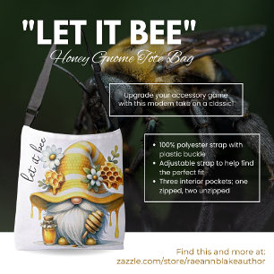 Ajustable "Let It Bee" Sac fourre-tout Honey Gnome