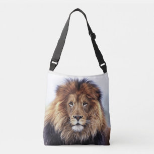 AJUSTABLE LION TOUT SUR LE SAC FOURRE-TOUT D'IMPRESSION