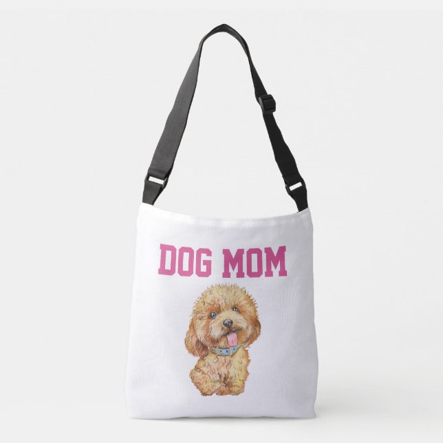 Ajustable Mignonne Chien Maman Crossbody Sac (Devant)