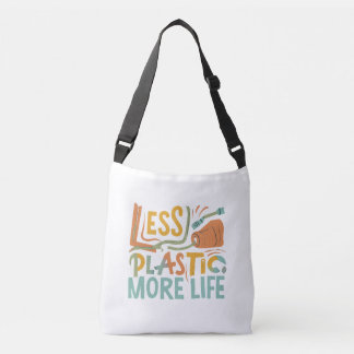 Ajustable Moins de plastique, plus de vie – Sac fourre-tout 