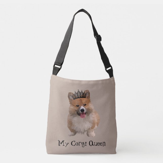 Ajustable "My Corgi Queen" Corgi gallois avec Sac fourre-tou (Devant)