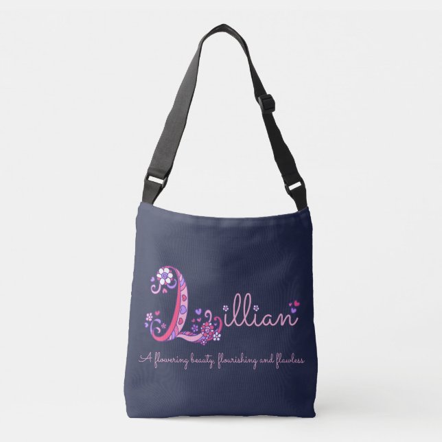 Ajustable Nom et signification Lillian sac monogramme (Devant)