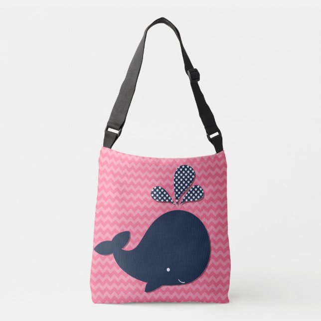 Ajustable Ocean Animaux Marine Baleine sur le Sac fourre-tou (Devant)