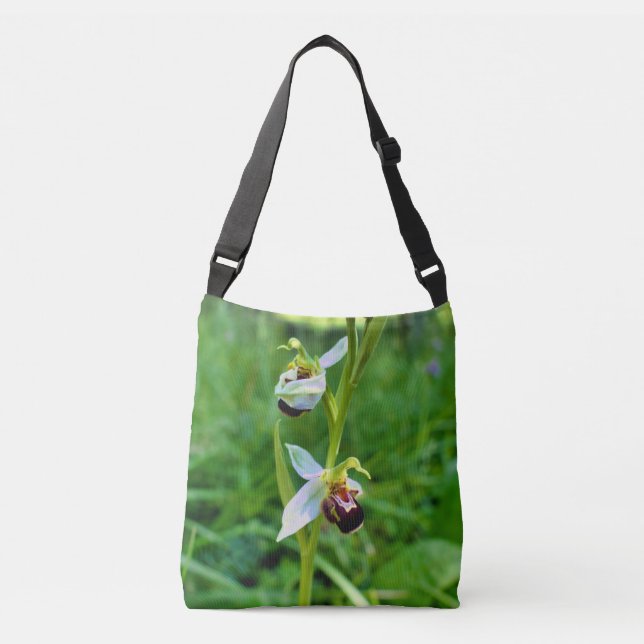 Ajustable Orchidée d'abeilles dans tout le Sac fourre-tout (Devant)
