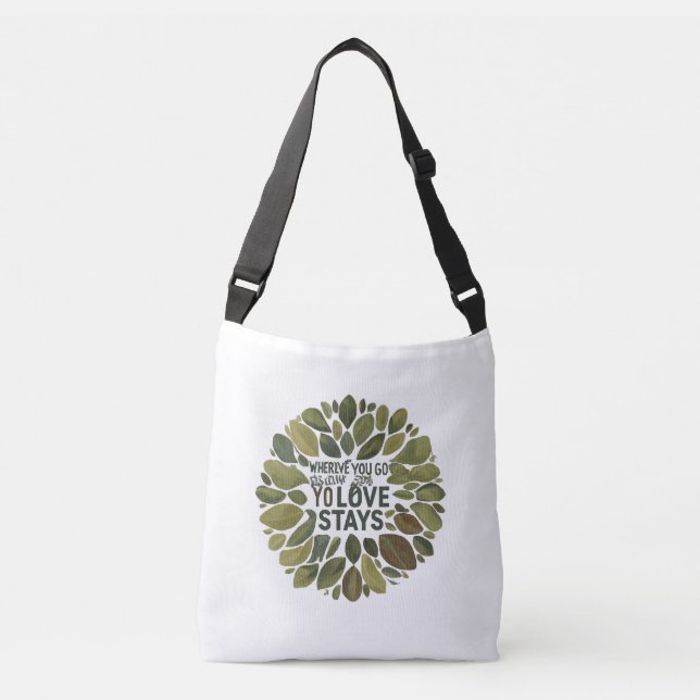 Ajustable Où que vous alliez, l'amour reste - Sac croisé (Devant)