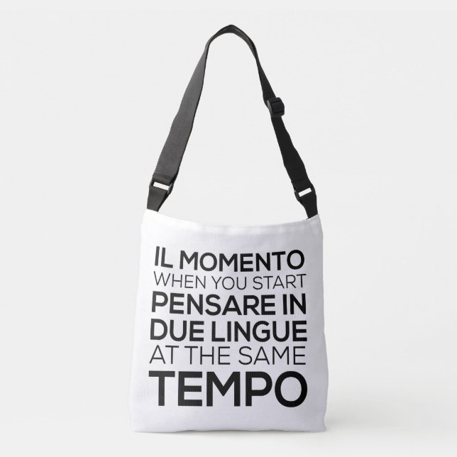 Ajustable Penser en italien - Sac fourre-tout (Devant)