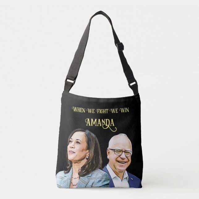 Ajustable Personnaliser Kamala Harris Tim Walz Sac fourre-to (Devant)