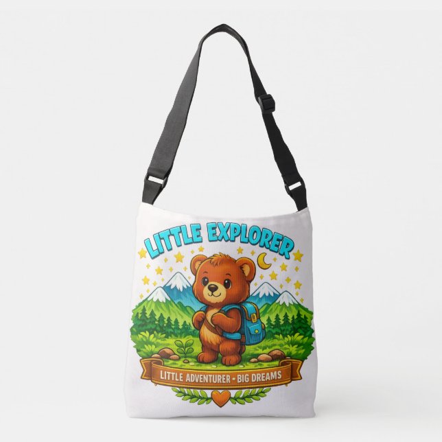 Ajustable Petit Explorateur – Sac d'aventure Café d'abord (Devant)