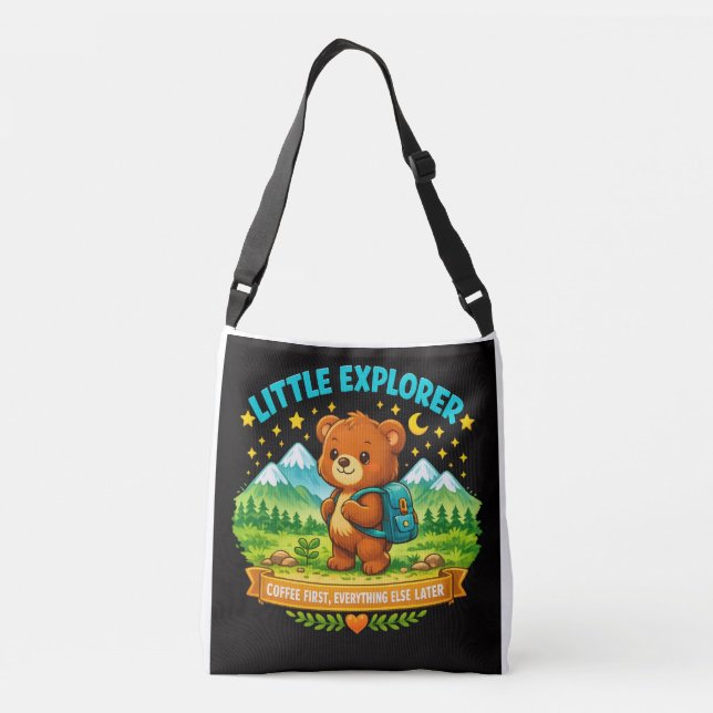 Ajustable Petit Explorateur – Sac d'aventure Café d'abord (Dos)