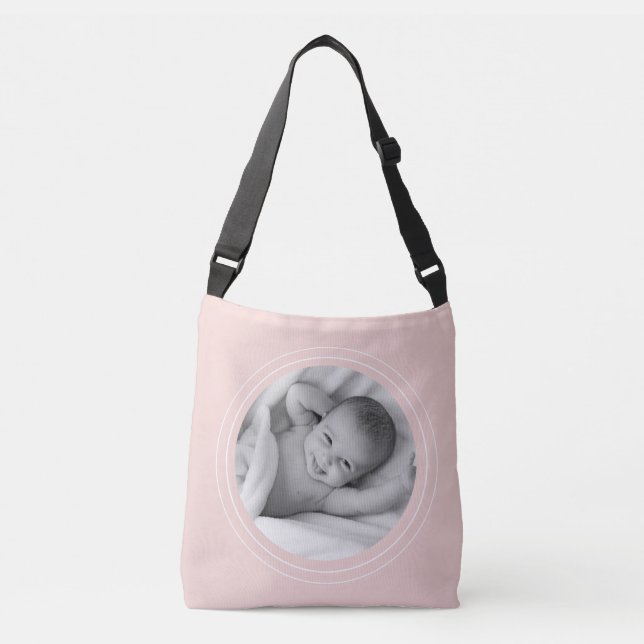 Ajustable Photo Pastel Pink Crossbody Sac (Devant)
