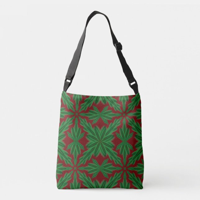 Ajustable Pine Mandala Garnet Sac Crossbody (2 Tailles) (Dos)