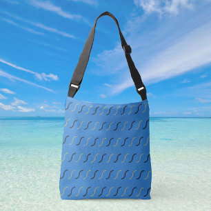 Ajustable Poignets de sac bleu Crossbody