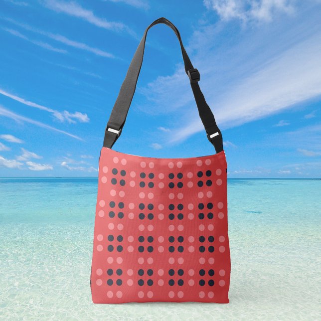 Ajustable Points décoratifs en Sac Crossbody rose et gris (Créateur téléchargé)