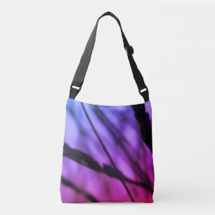 Ajustable Purple Nature Custom All-Over-Print Cross Body Sac