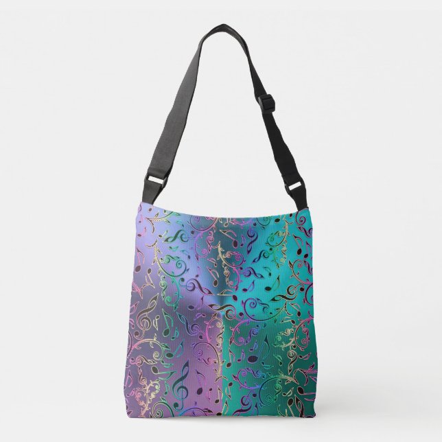 Ajustable Rainbow Music Notes Design Sac fourre-tout (Devant)