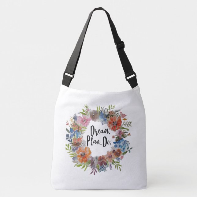 Ajustable Rêver. Planifier. Agir. – Sac banane pour grandes  (Devant)