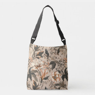 Ajustable Sac à bandoulière à motif floral vintage