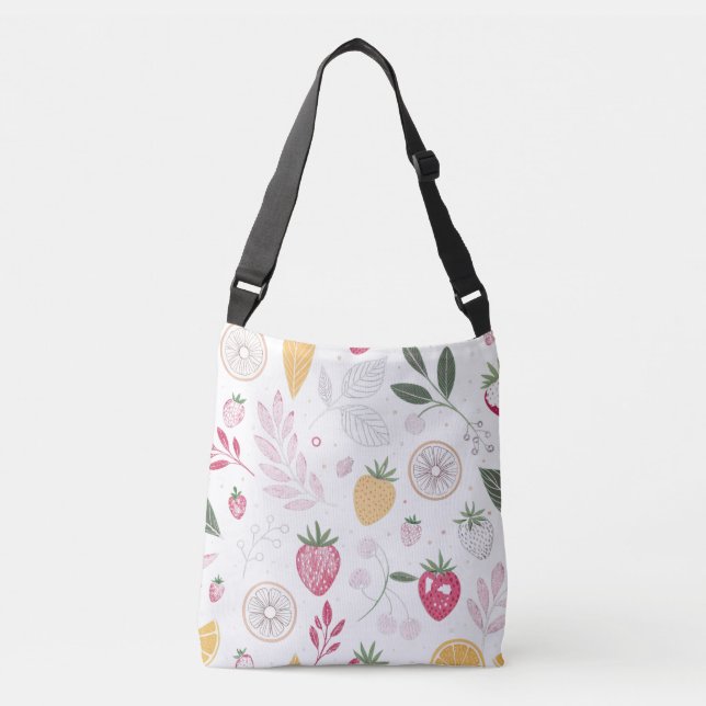 Ajustable Sac à bandoulière avec illustration de fruits mign (Devant)