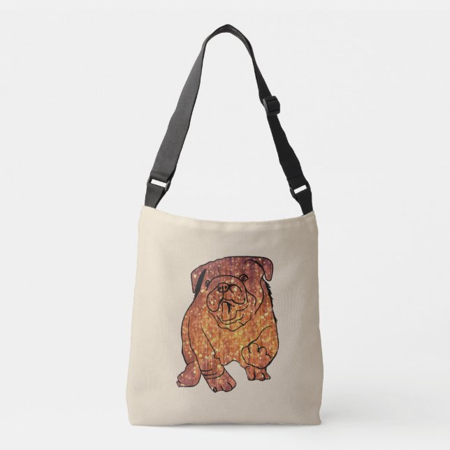 Ajustable Sac à bandoulière avec impression de Bulldog franç (Devant)