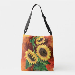 Ajustable Sac à bandoulière avec tournesols