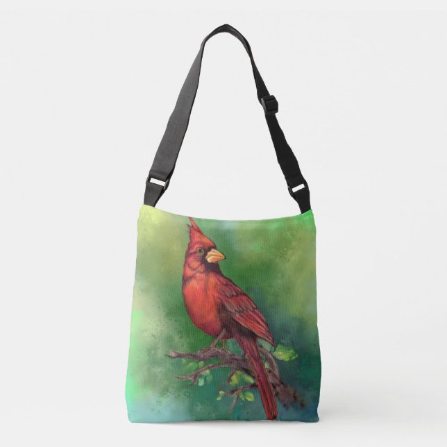 Ajustable Sac à bandoulière Cardinal Bird (Devant)