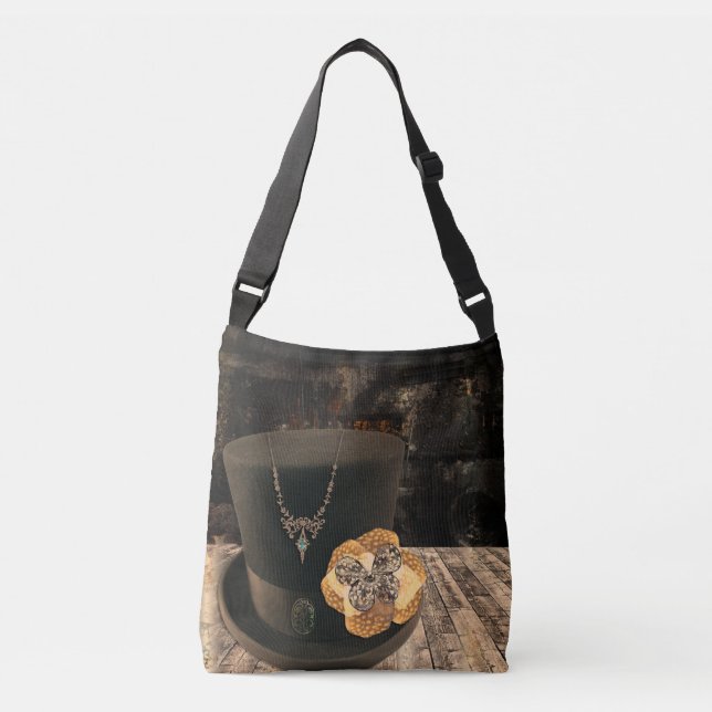 Ajustable Sac à bandoulière chapeau haut de forme Steampunk (Devant)