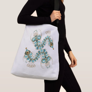 Ajustable Sac à bandoulière Chimère - Paon Hippocampe (2 tai