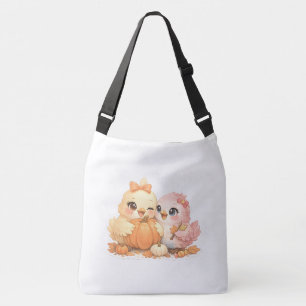 Ajustable Sac à bandoulière Citrouille Oiseaux Halloween Mig