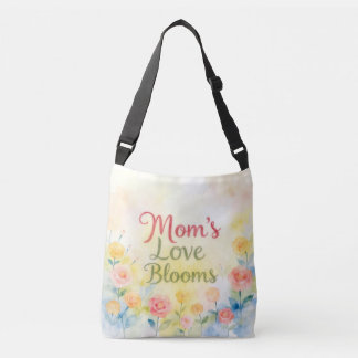 Ajustable Sac à bandoulière en aquarelle florale 'L'amour de