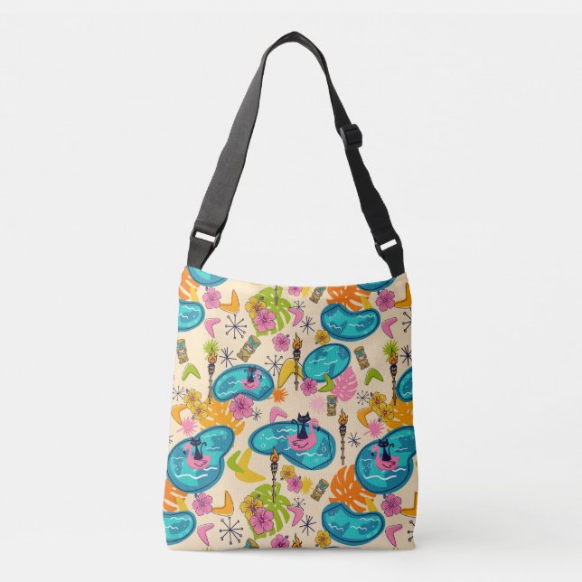 Ajustable Sac à bandoulière en Atomic Kitty Luau (Devant)