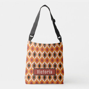 Ajustable Sac à bandoulière en terre cuite à motif de paon